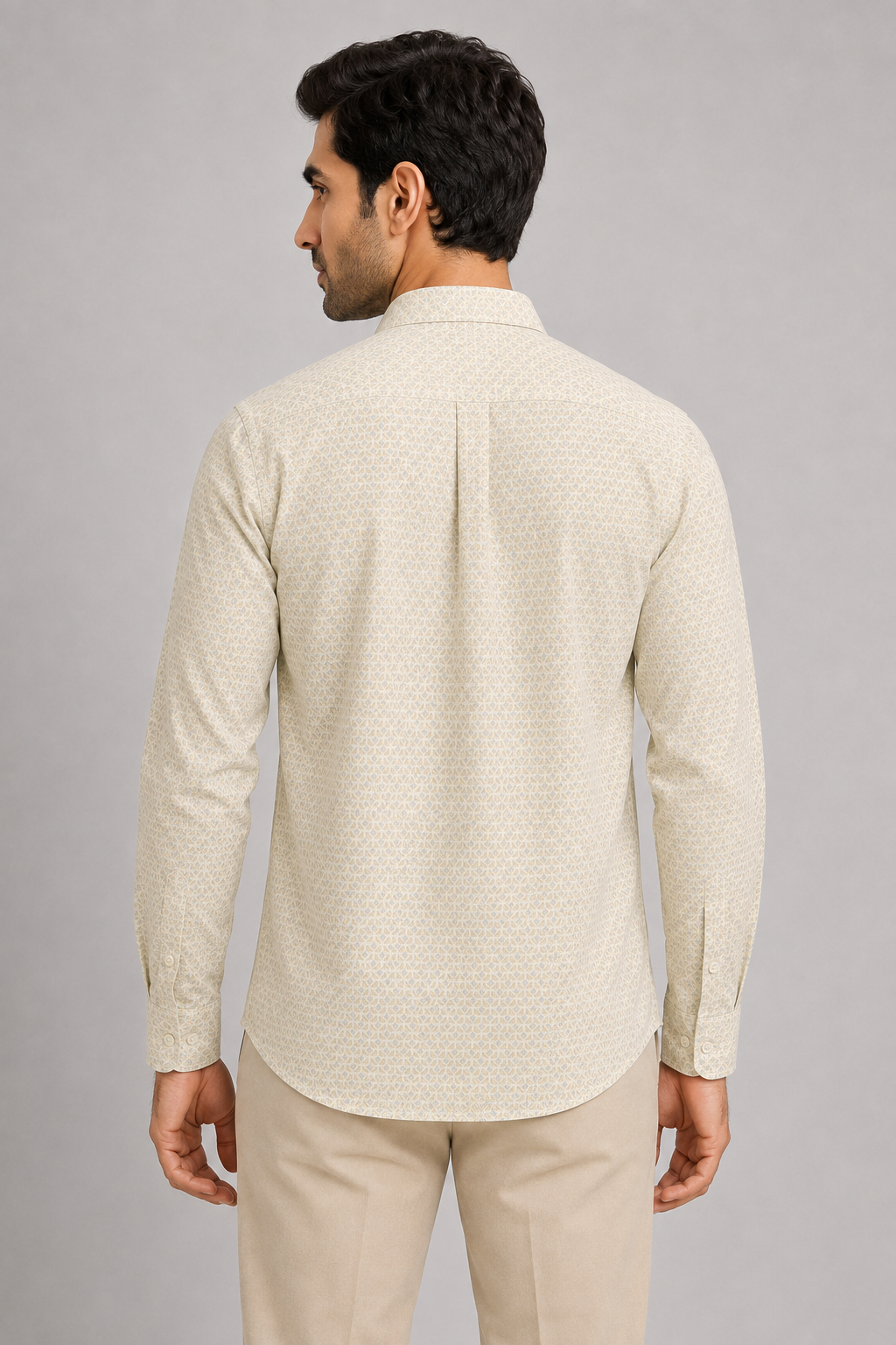Pure Cotton Micro-Print Shirt