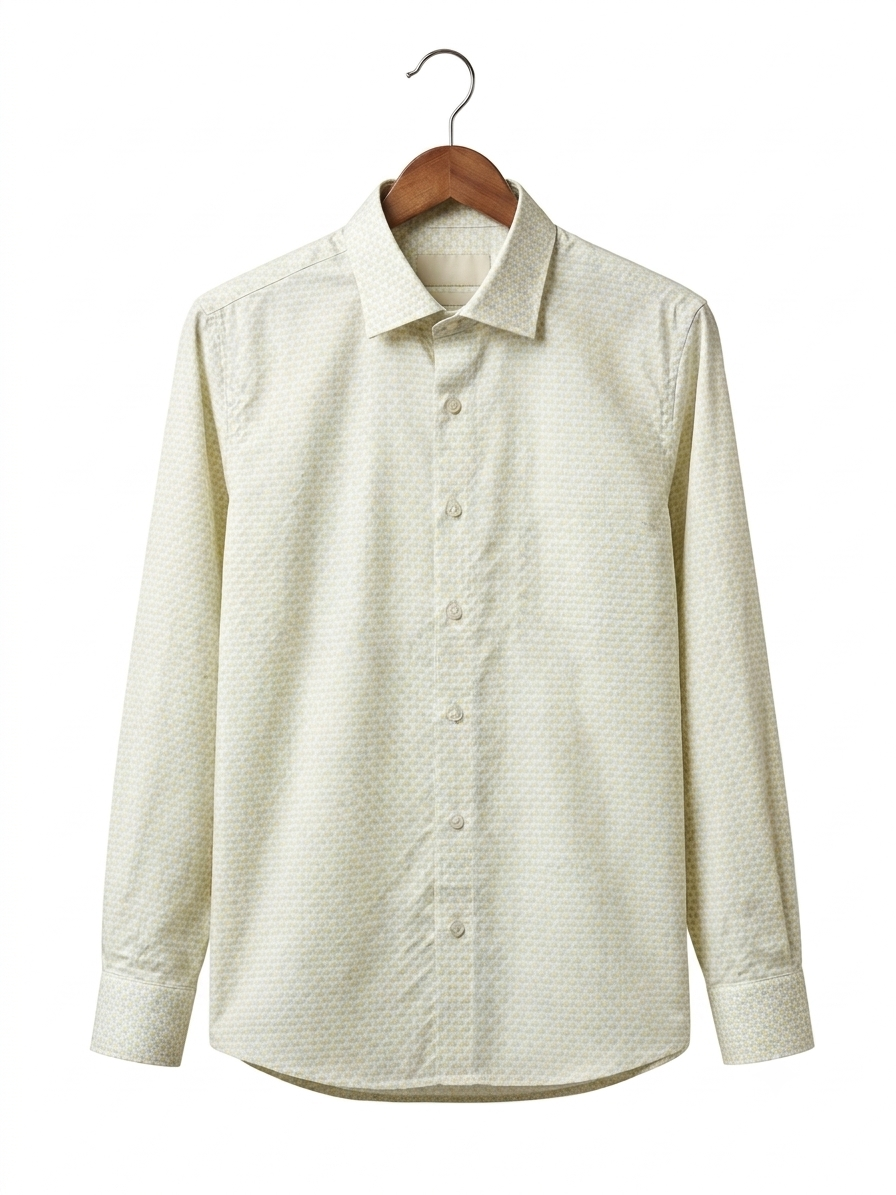 Pure Cotton Micro-Print Shirt