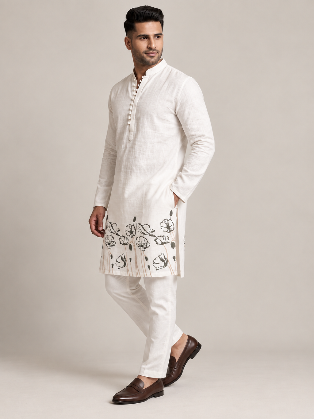 Floral Hem Kurta