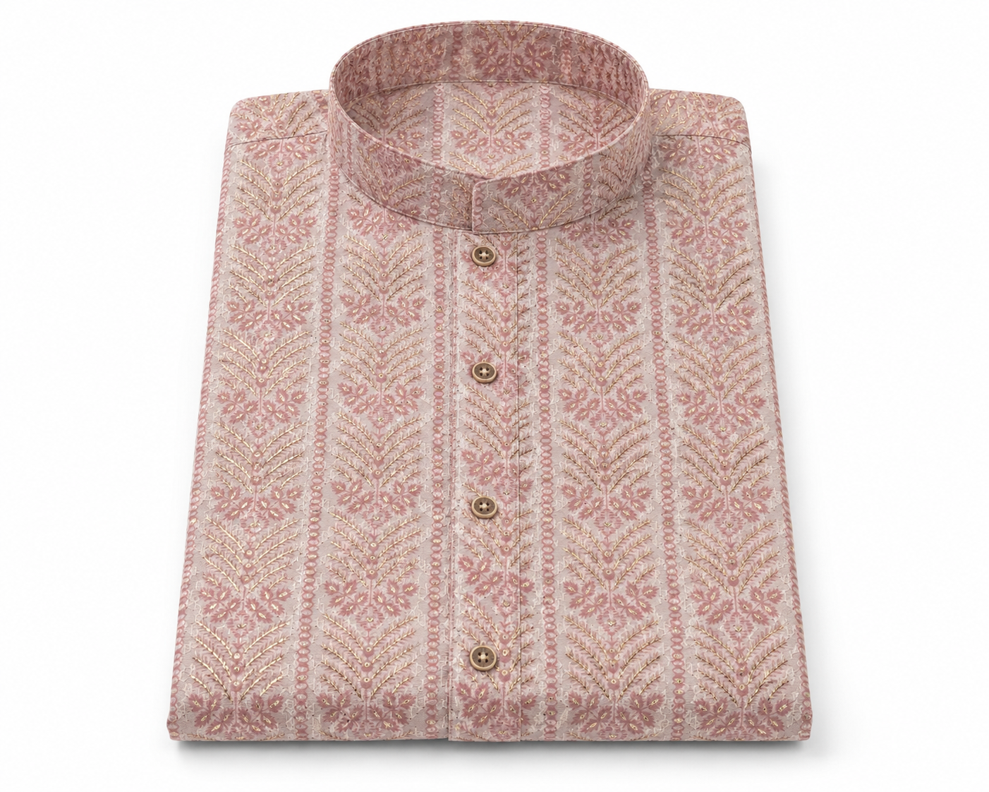 Heritage Rose Gold Embroidered Kurta