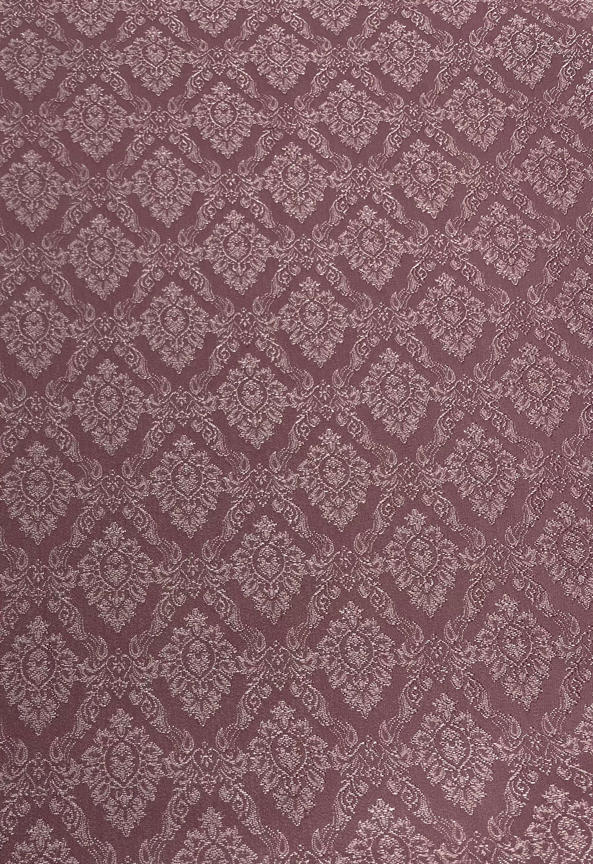 Mauve Damask Brocade Bandi Jacket