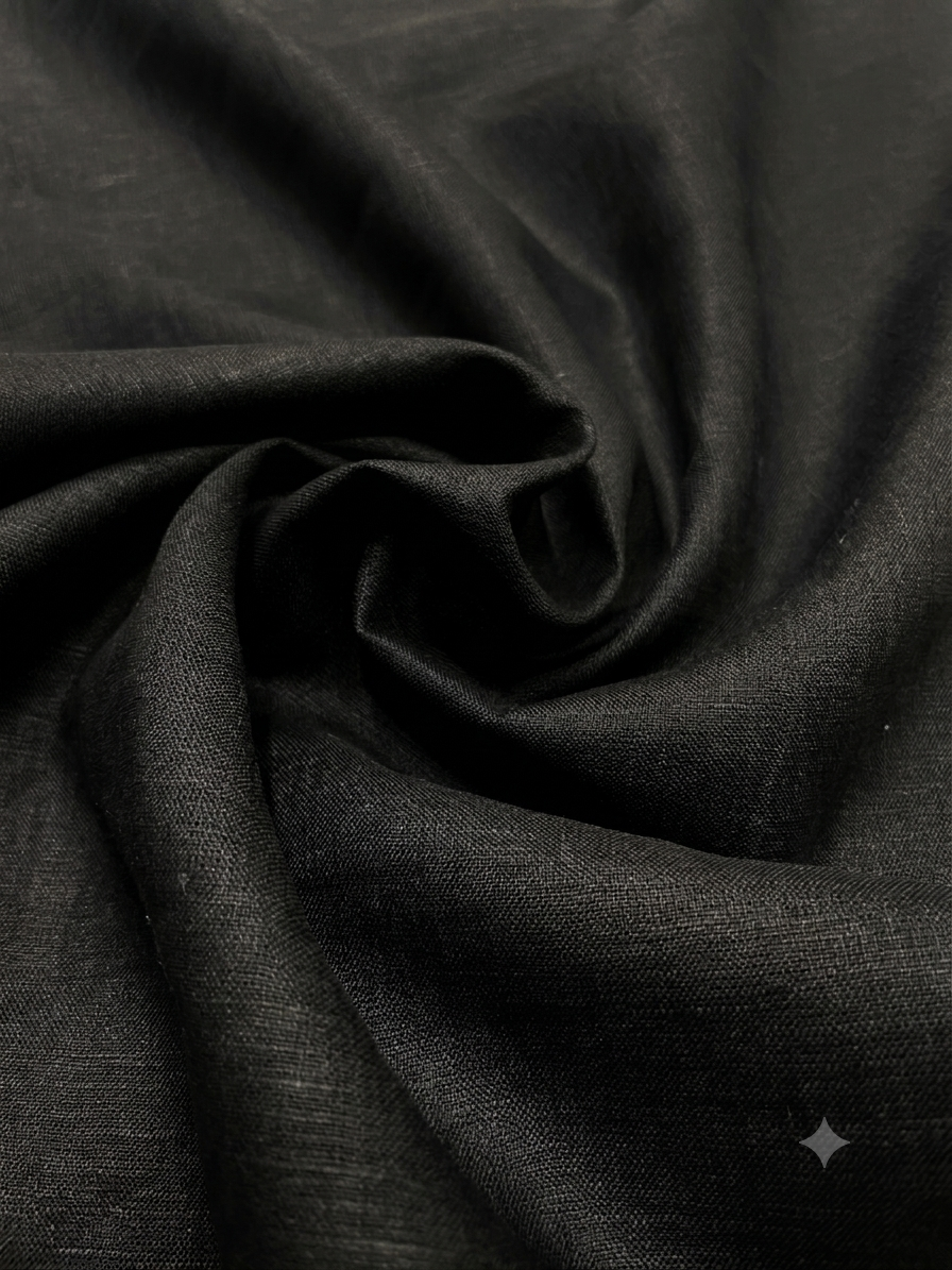 Smoky Black Linen Shirt