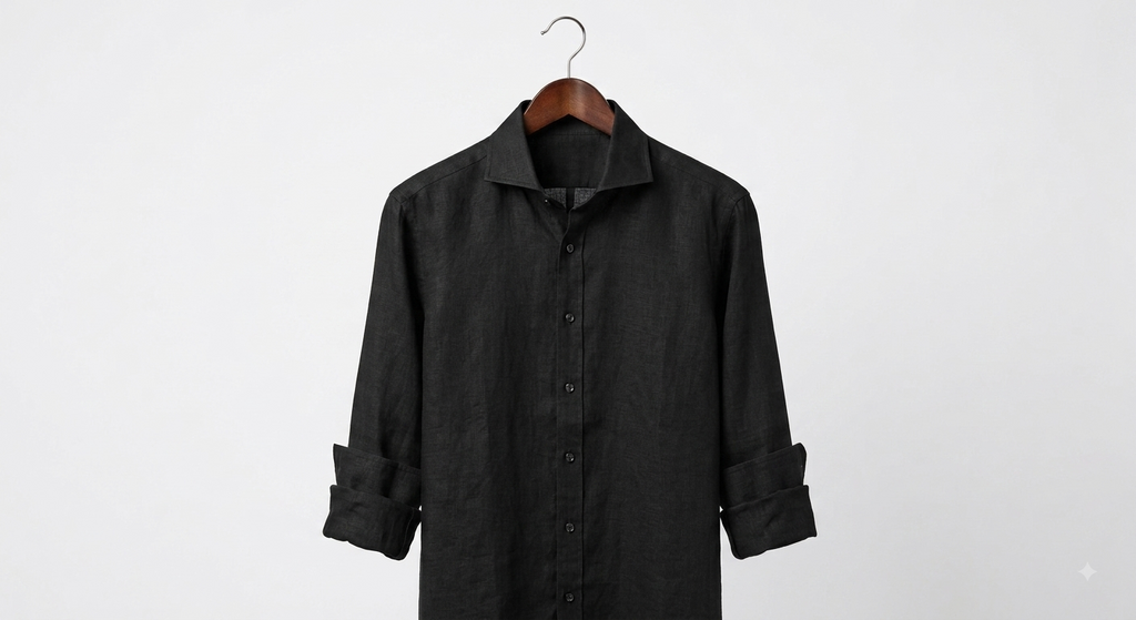 Smoky Black Linen Shirt