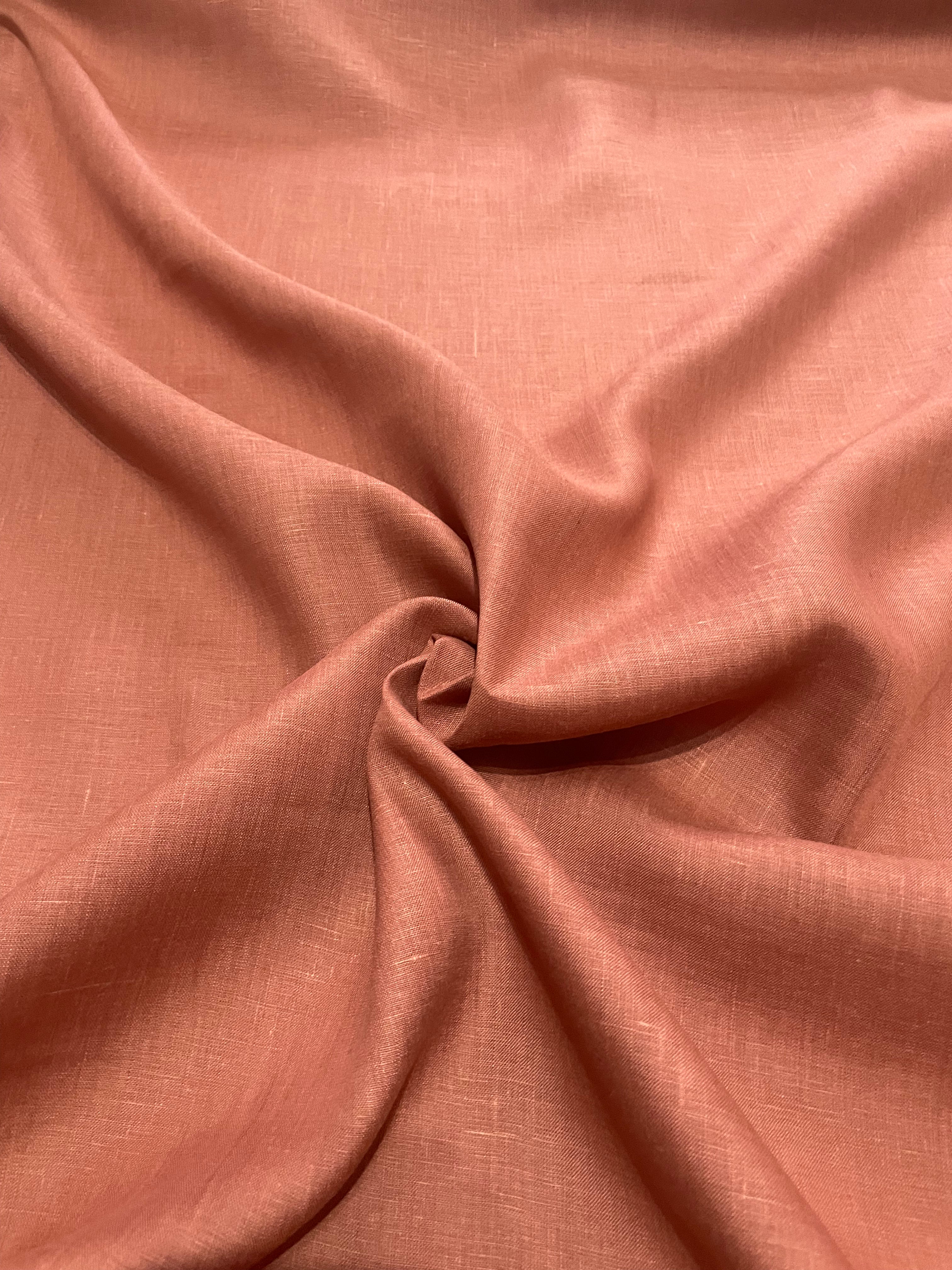 Rust Orange Linen Shirt