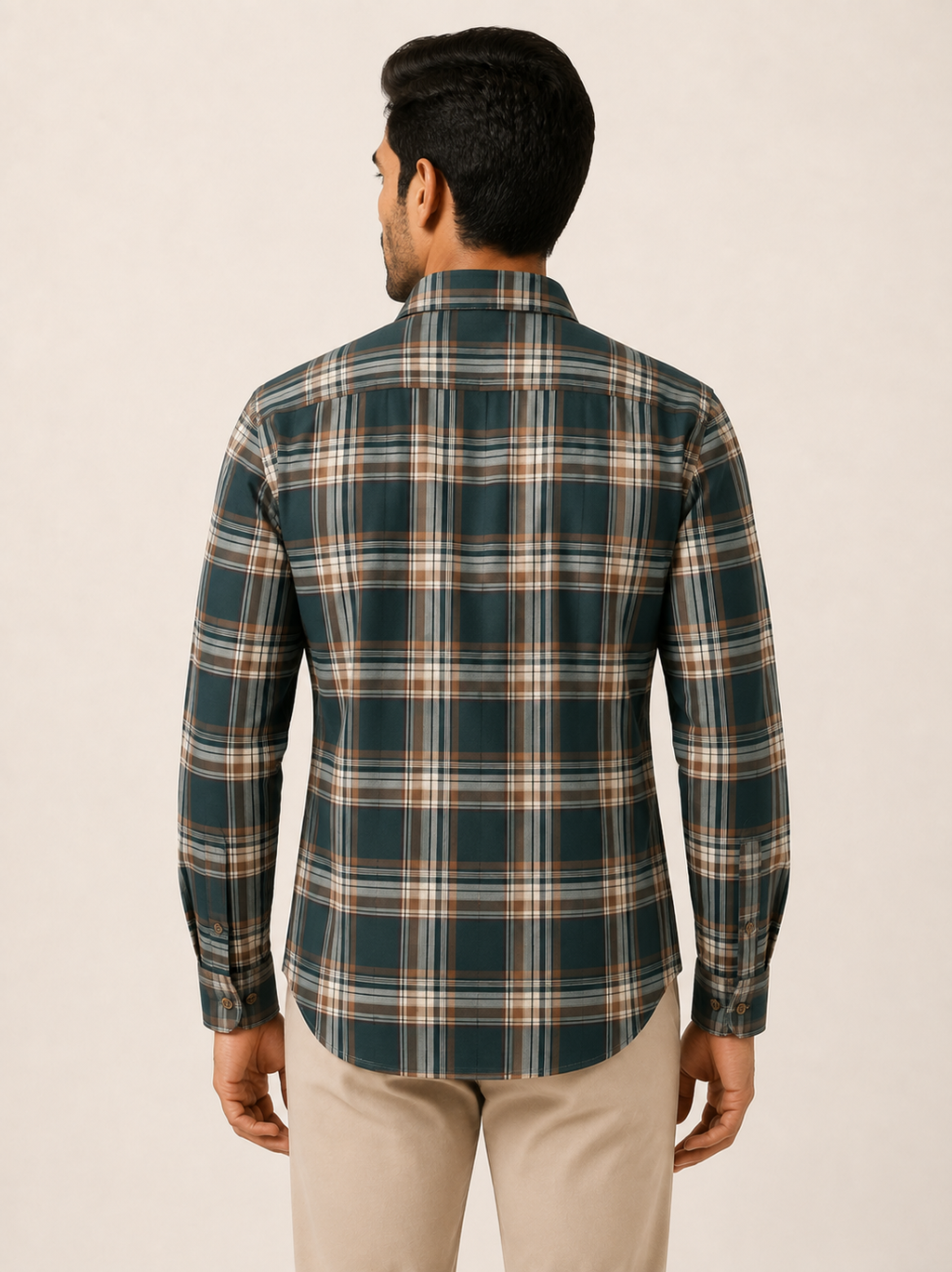 Deep Teal & Brown Everyday Check Shirt