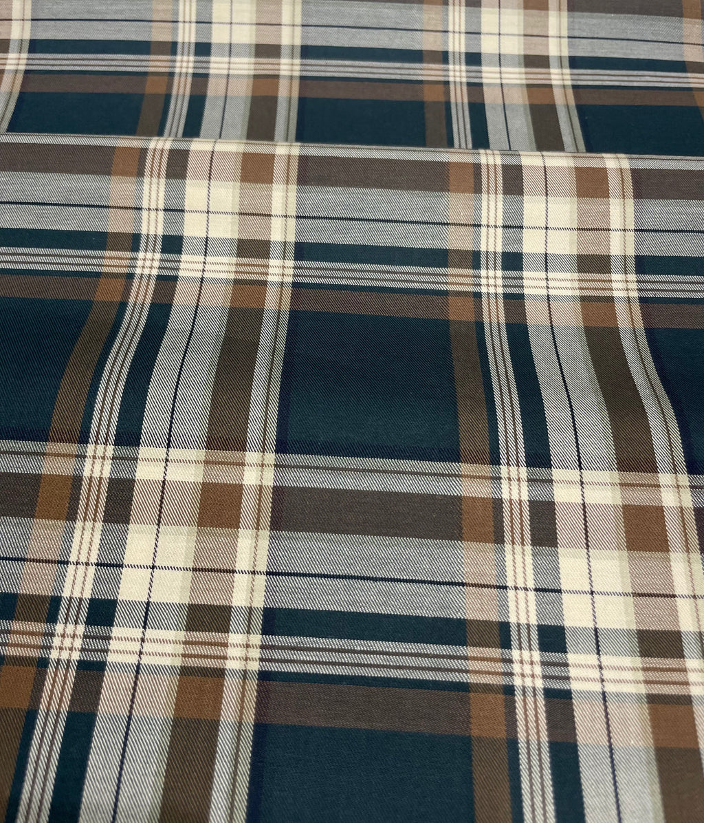 Deep Teal & Brown Everyday Check Shirt