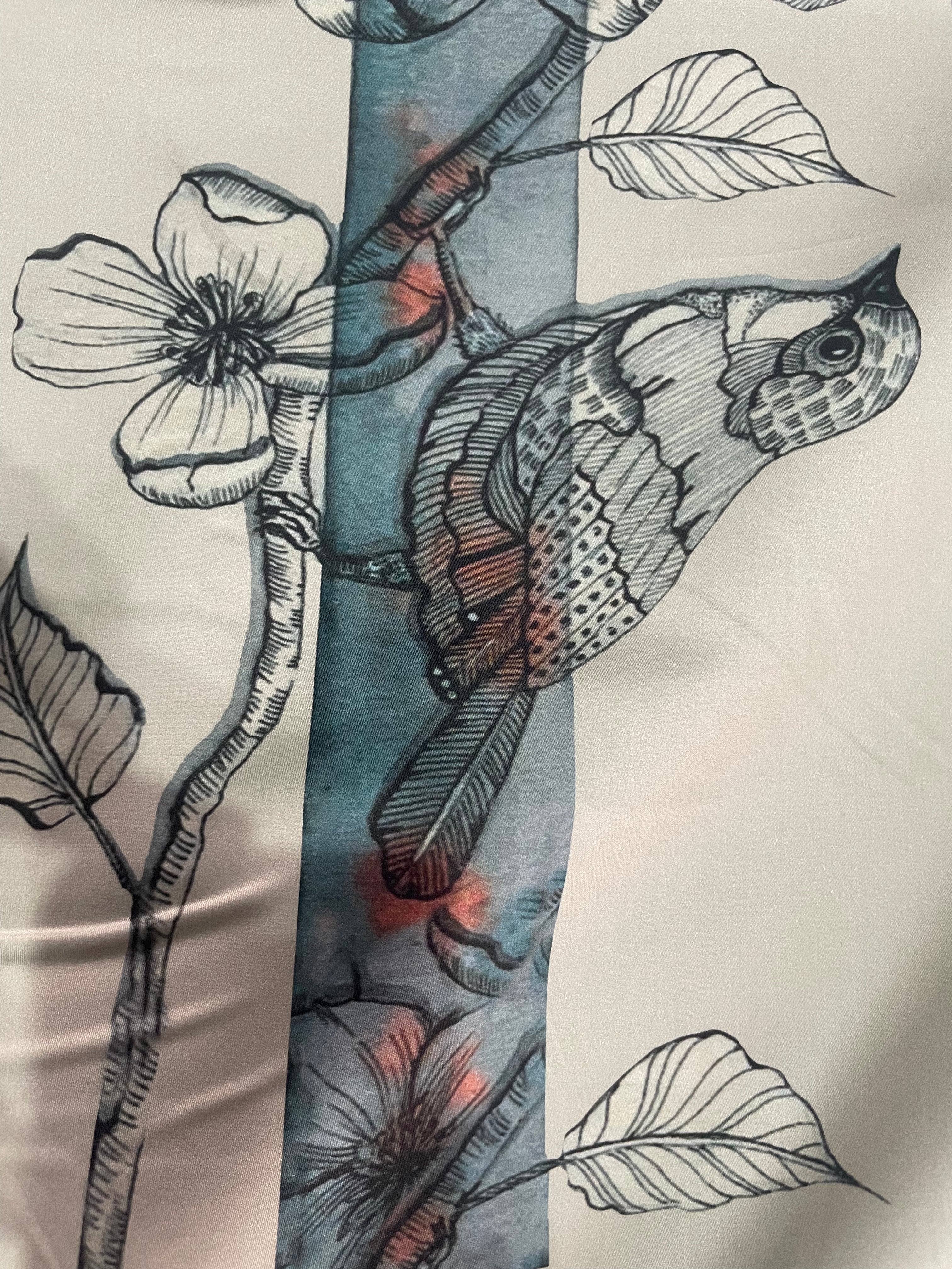 Hand-Illustrated Sparrow Shirt