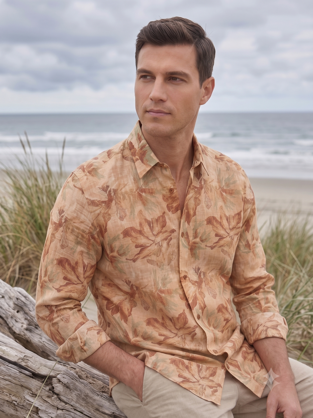 Floral Linen Print Shirt