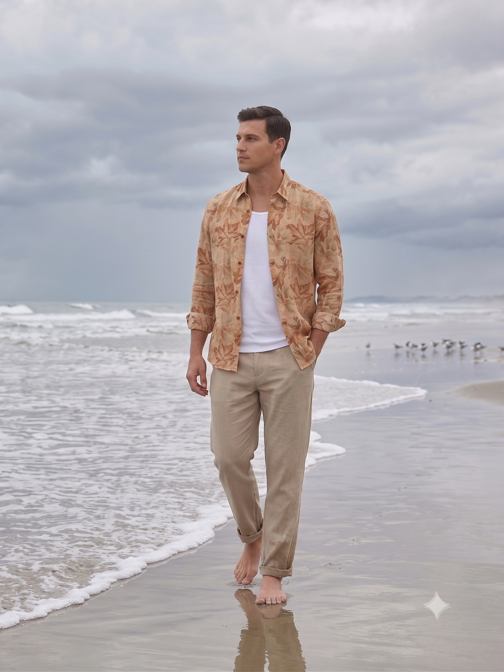 Floral Linen Print Shirt