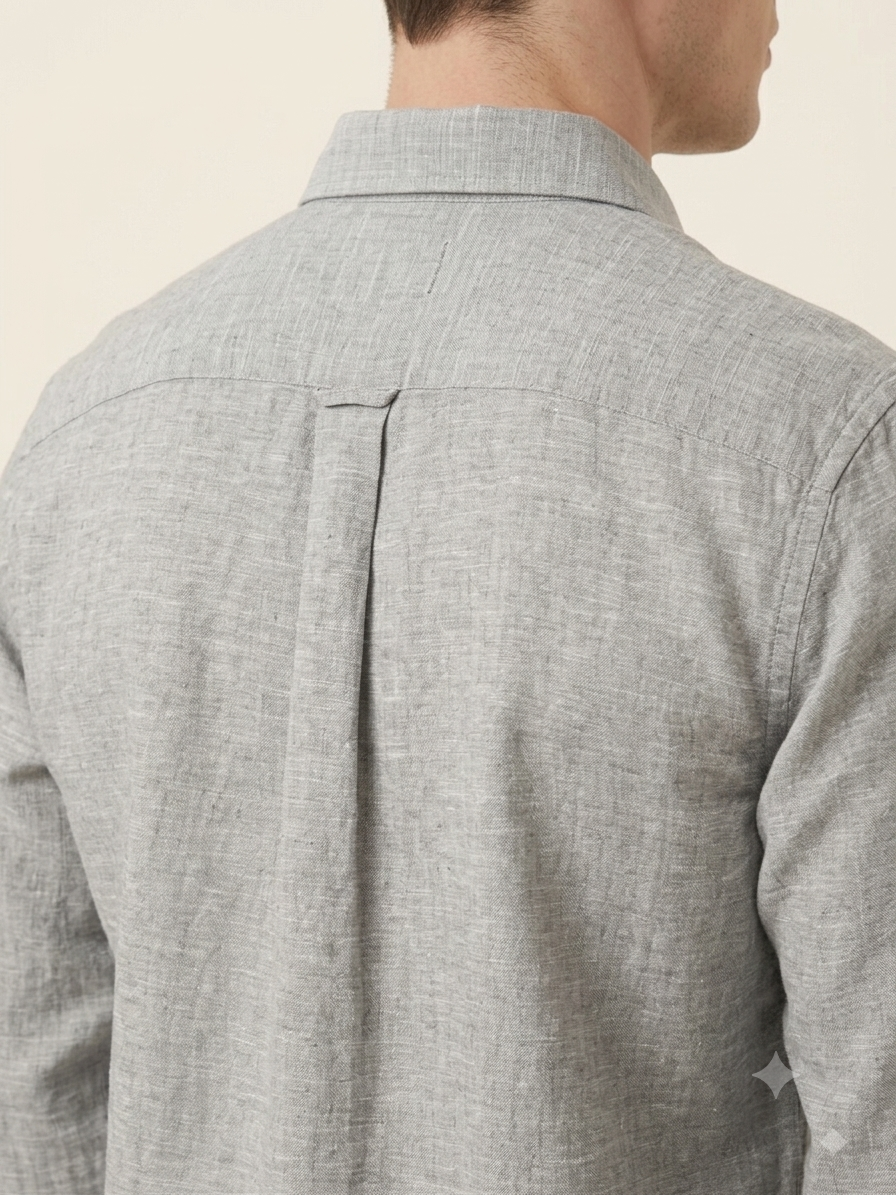 Cloud Grey Linen Shirt