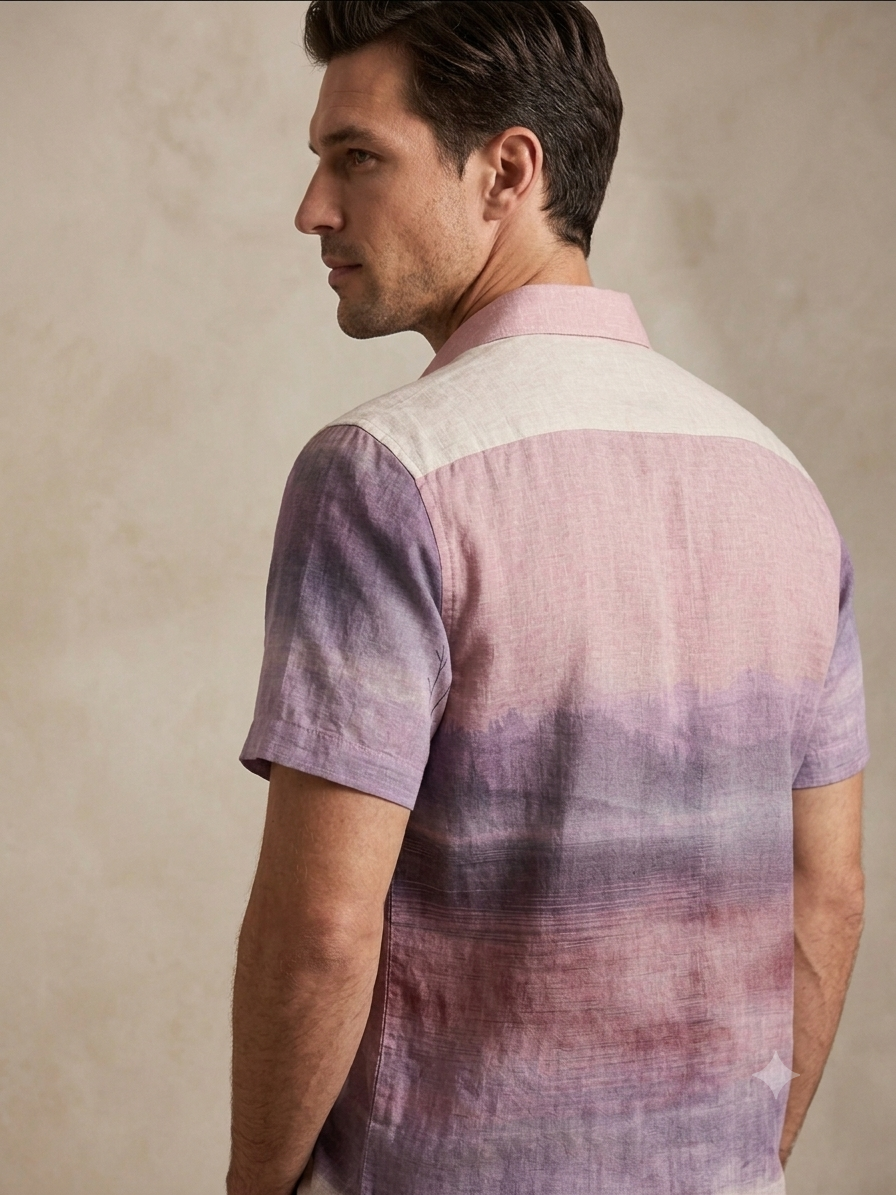 Sunrise Pink Linen Shirt