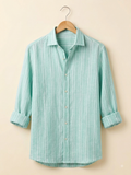 Coastal Breeze Linen Stripes Shirt