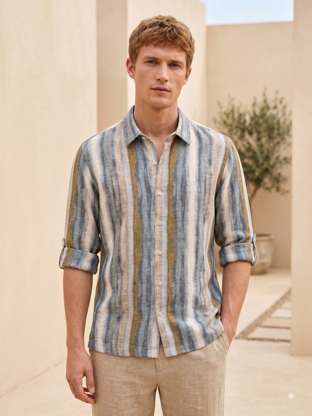 Serengeti Swirl Signature Linen Shirt
