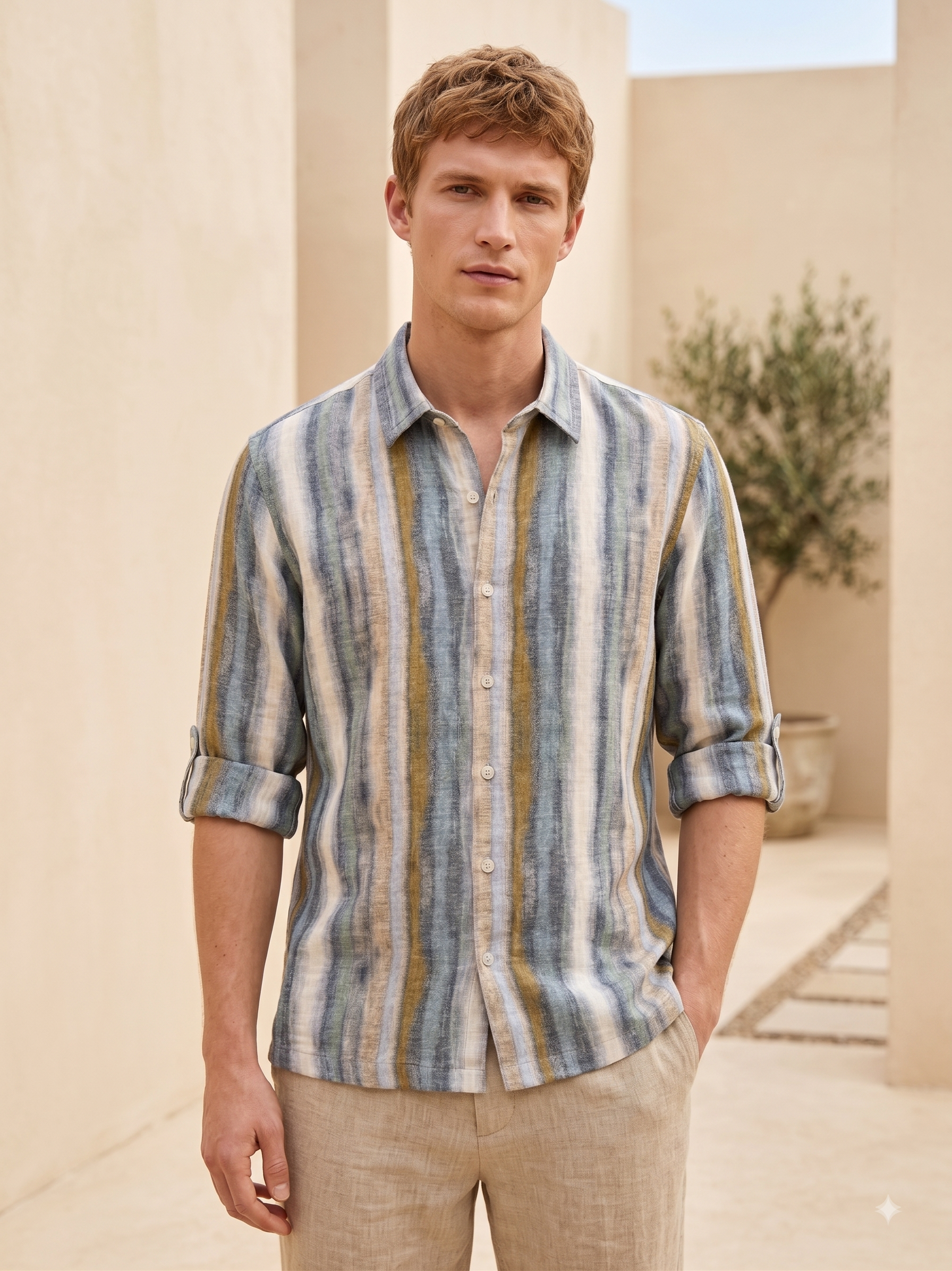 Serengeti Swirl Signature Linen Shirt