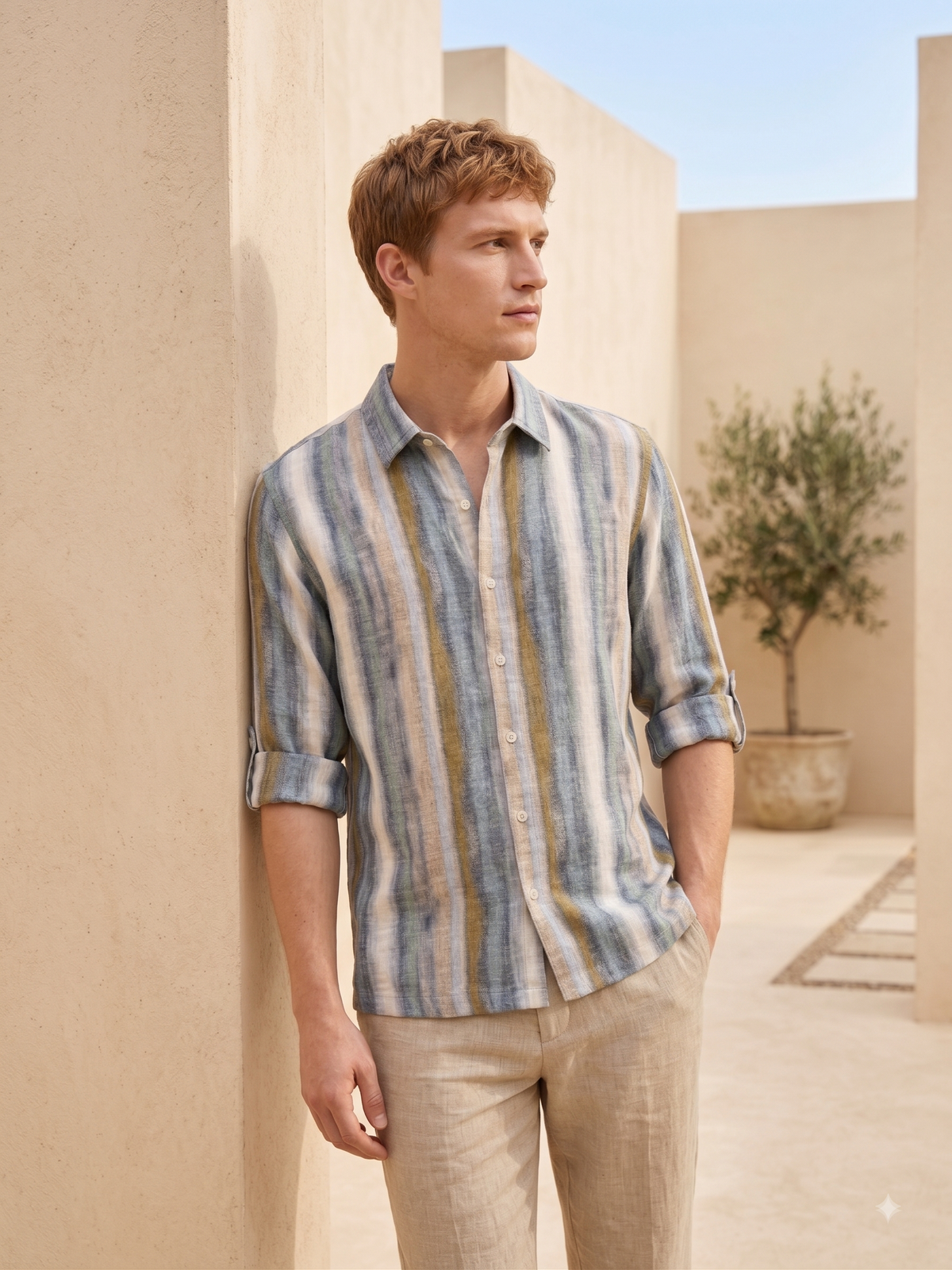 Serengeti Swirl Signature Linen Shirt