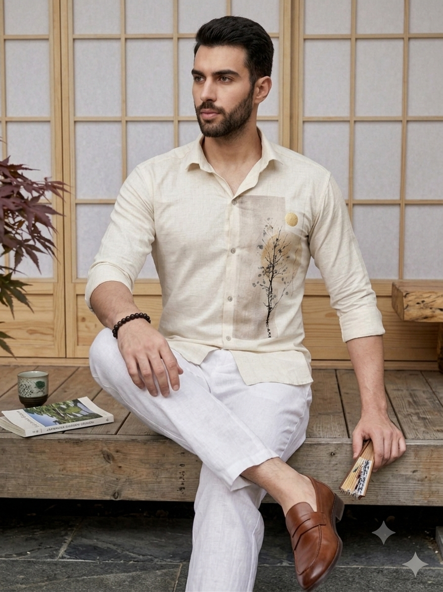 Autumn Silhouette Print Shirt