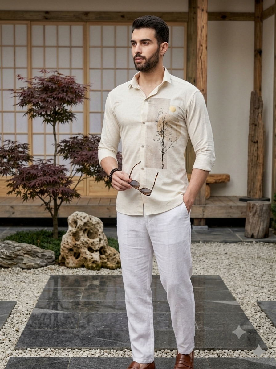 Autumn Silhouette Print Shirt