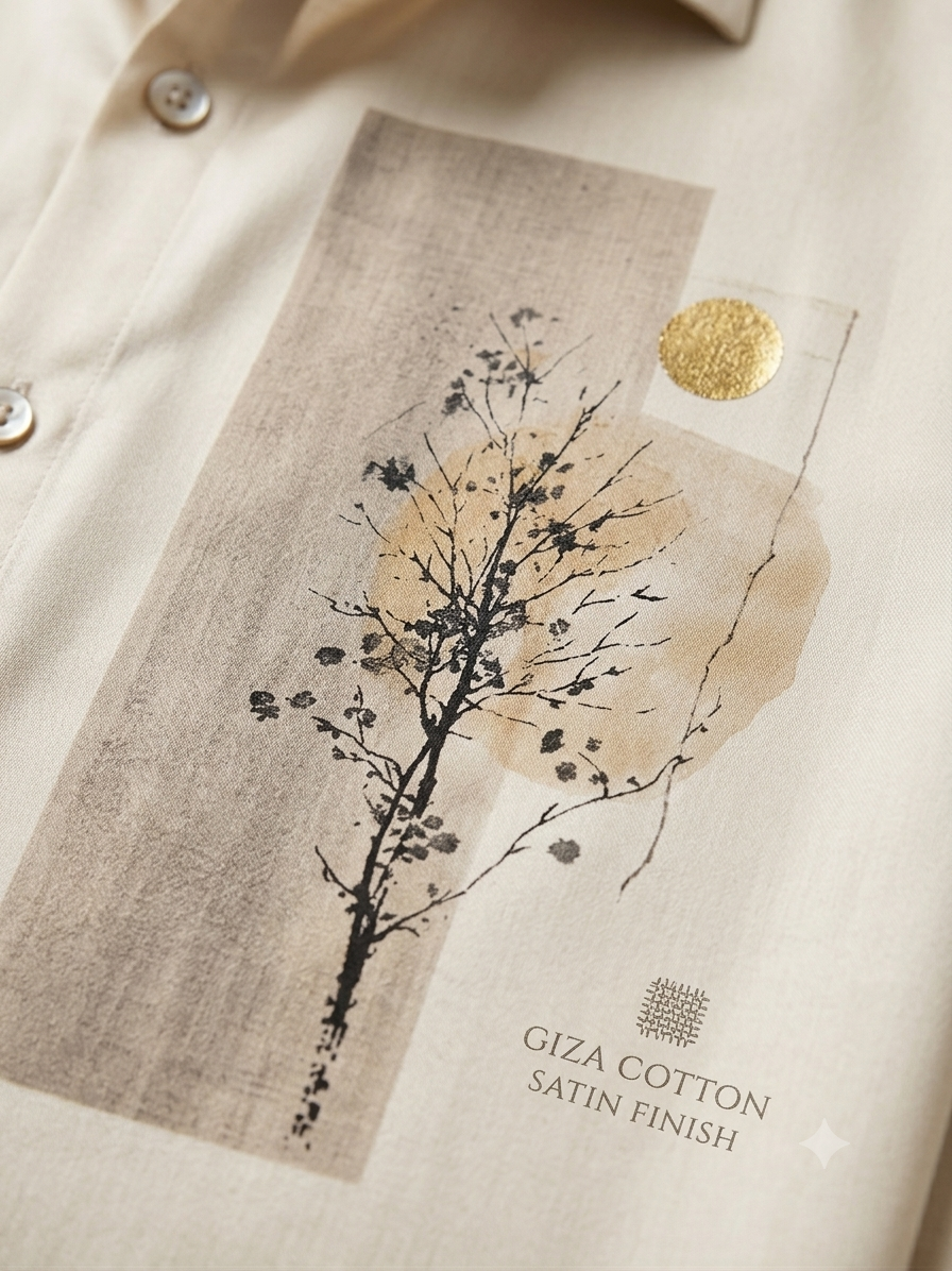 Autumn Silhouette Print Shirt