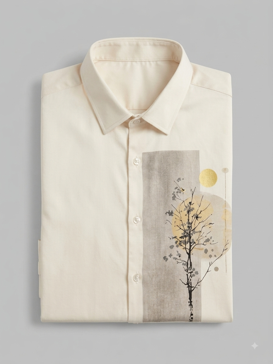 Autumn Silhouette Print Shirt