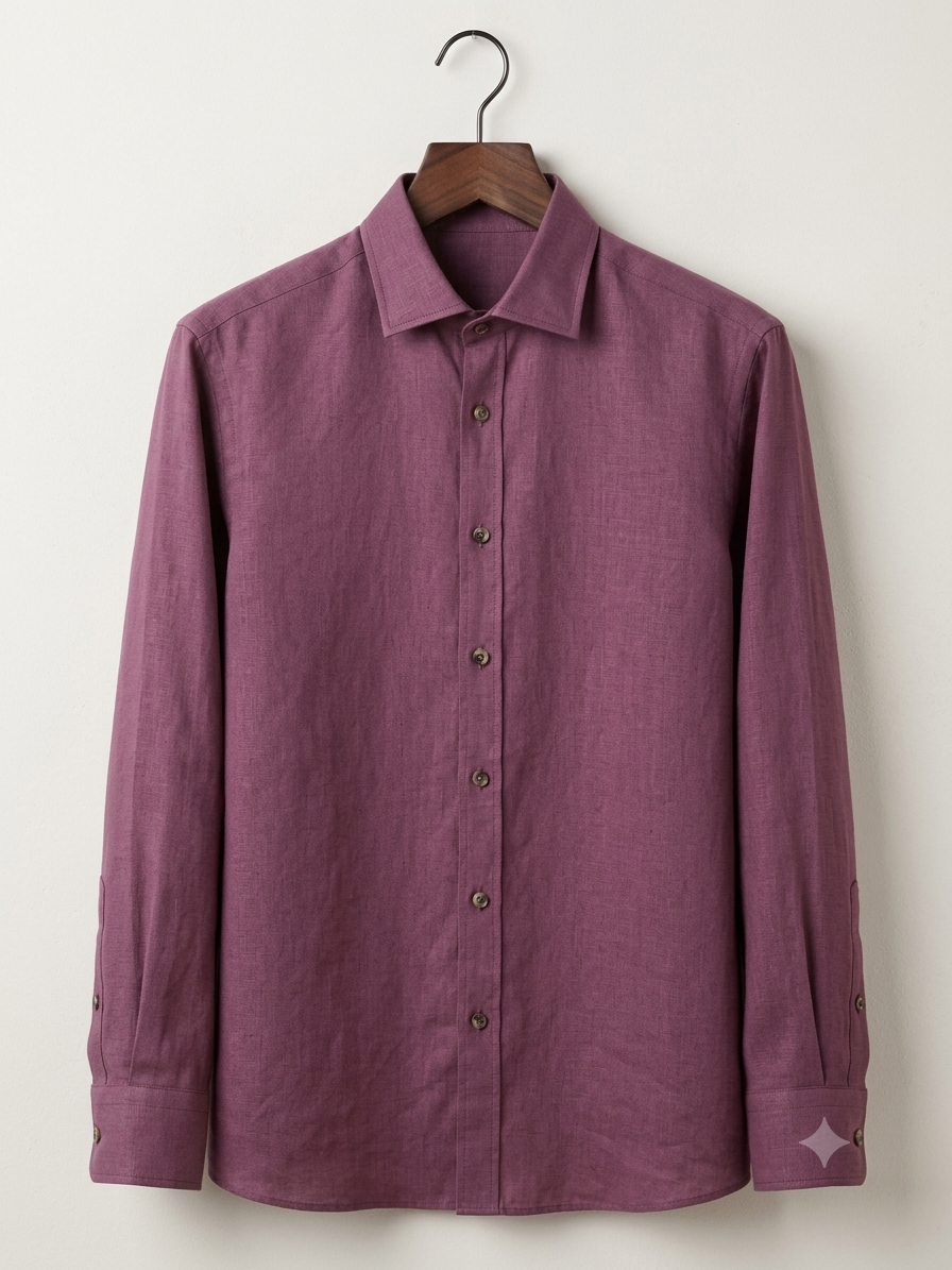 Plum Linen Shirt