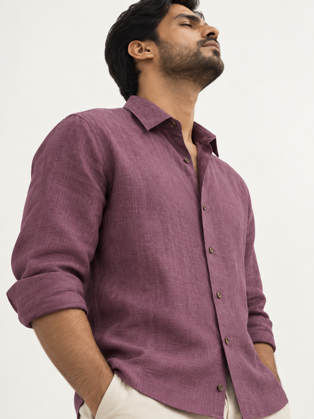 Plum Linen Shirt