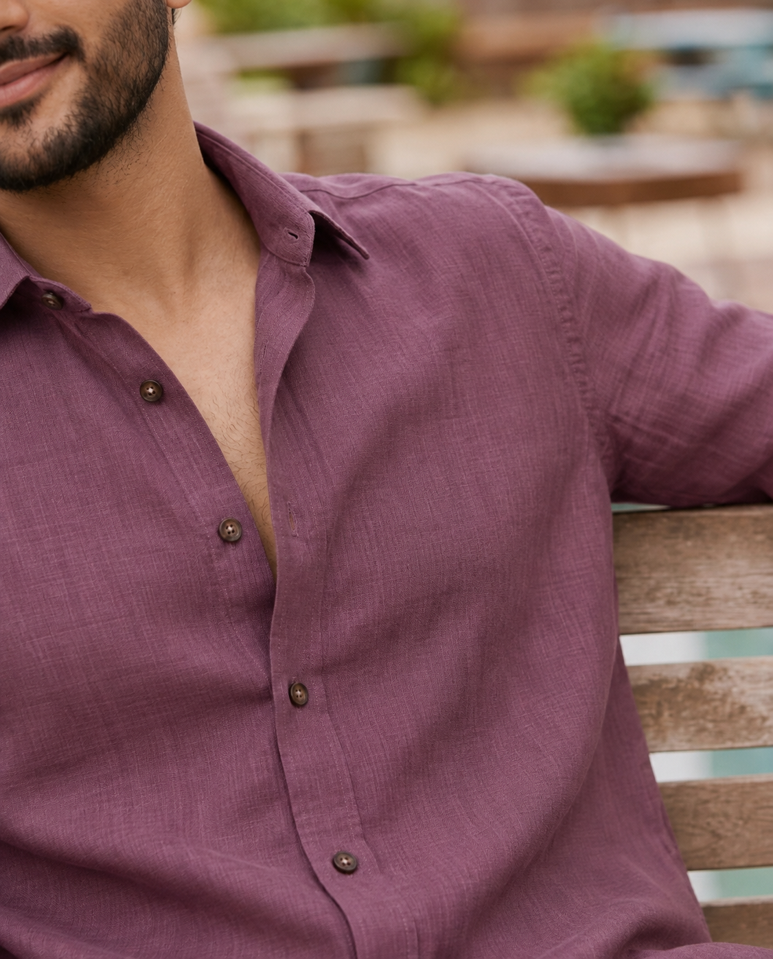 Plum Linen Shirt