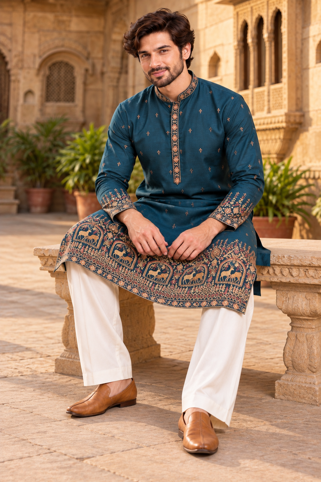 Royal Shikargah Festive Kurta