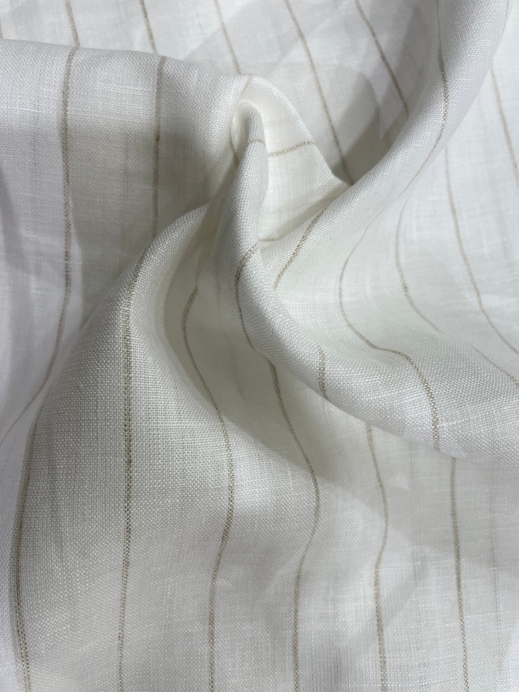 Golden Hour Coastal Pinstripe Linen Shirt