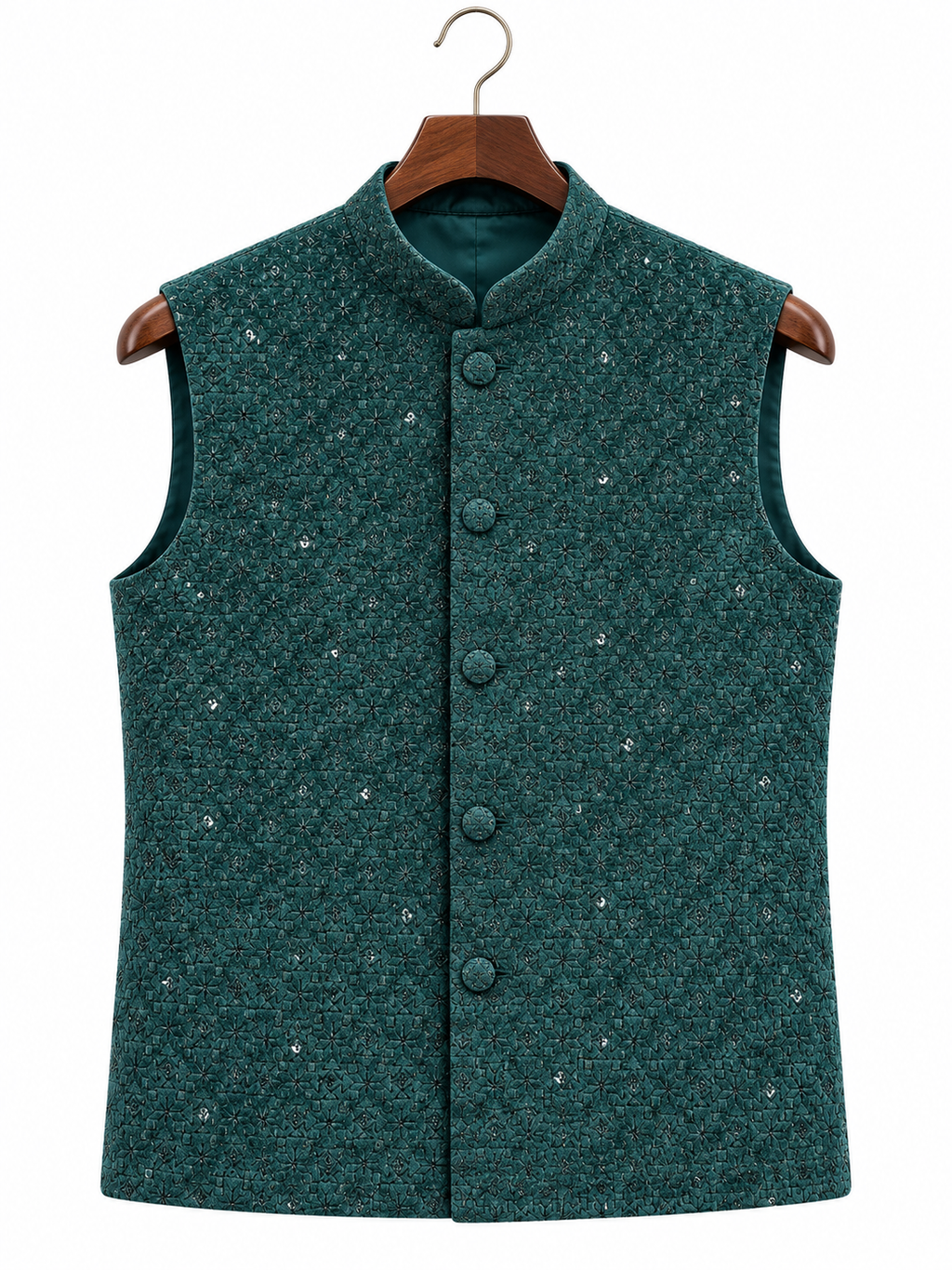 Emerald Starburst Embroidered Bandi