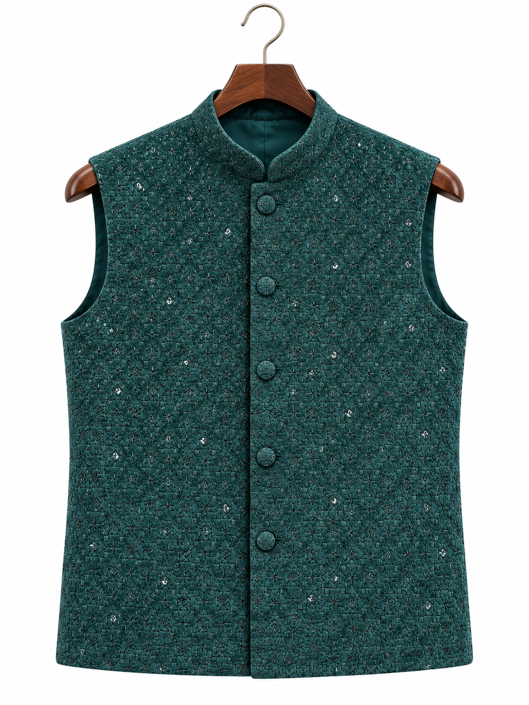 Emerald Starburst Embroidered Bandi