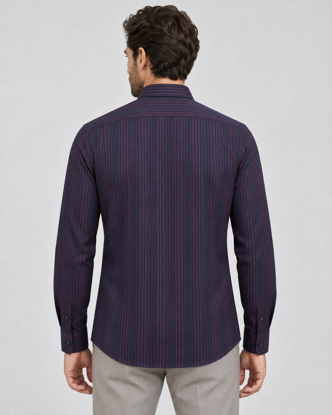 Midnight & Crimson Linear Shirt