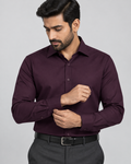 Deep Plum Cotton Shirt