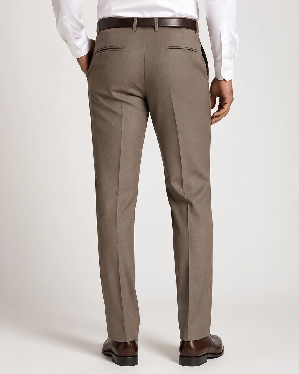 Camel Brown Merino Wool Blend Pant