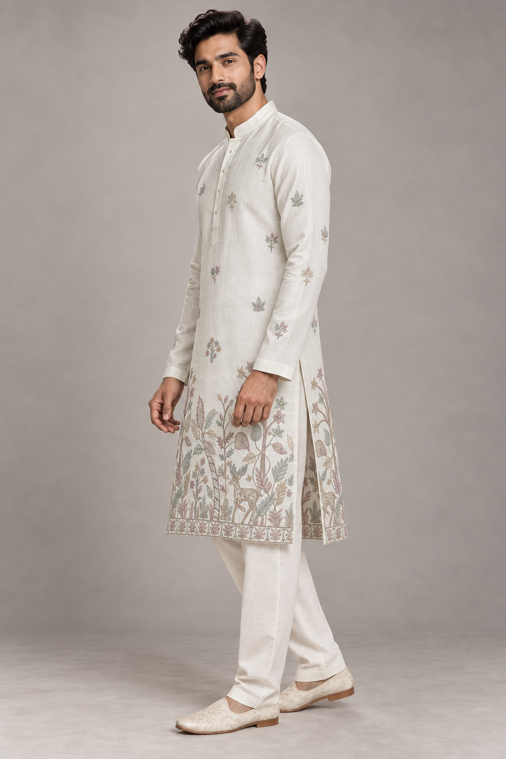 White Rajwada Kurta