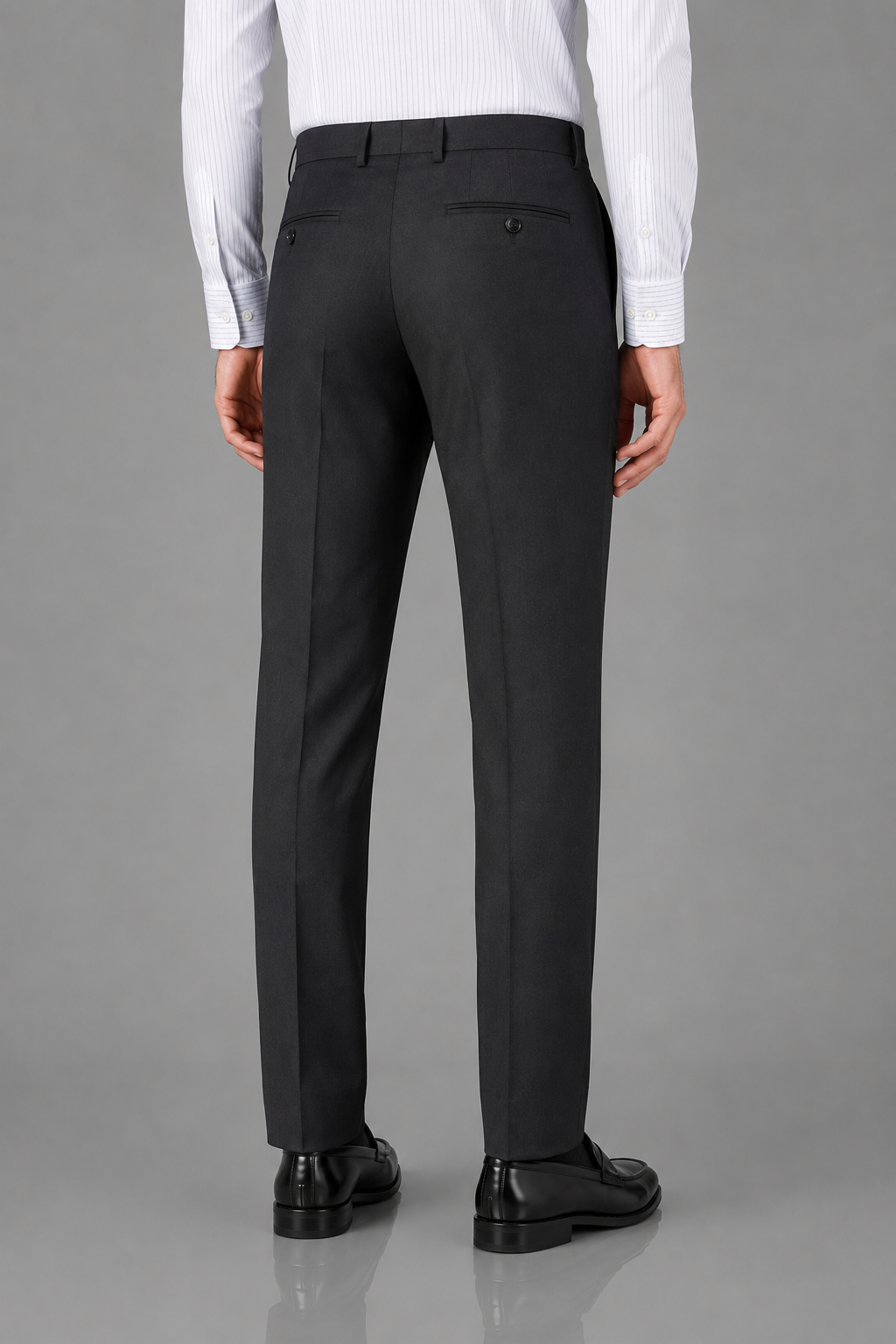 Charcoal Grey Merino Wool Blend Pant