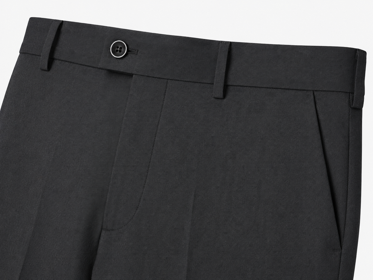 Charcoal Grey Merino Wool Blend Pant