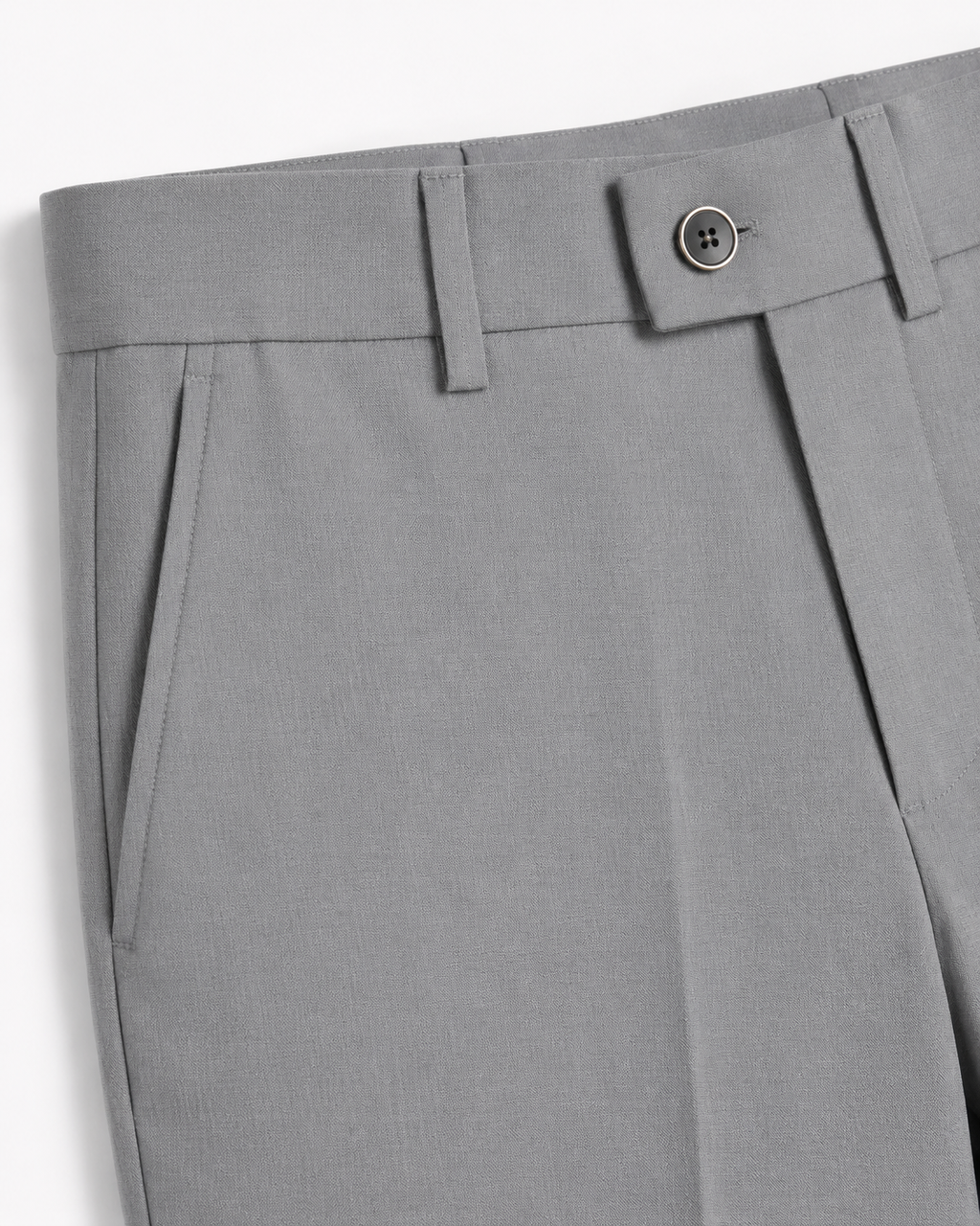 Ash Grey Merino Wool Blend Pant