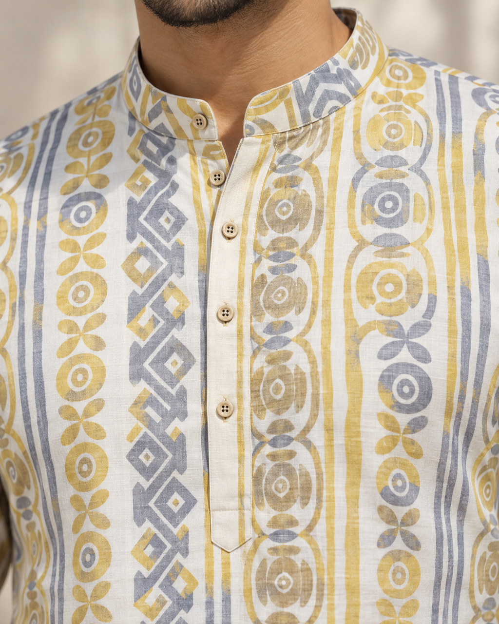 Sun-Washed Line Art Kurta