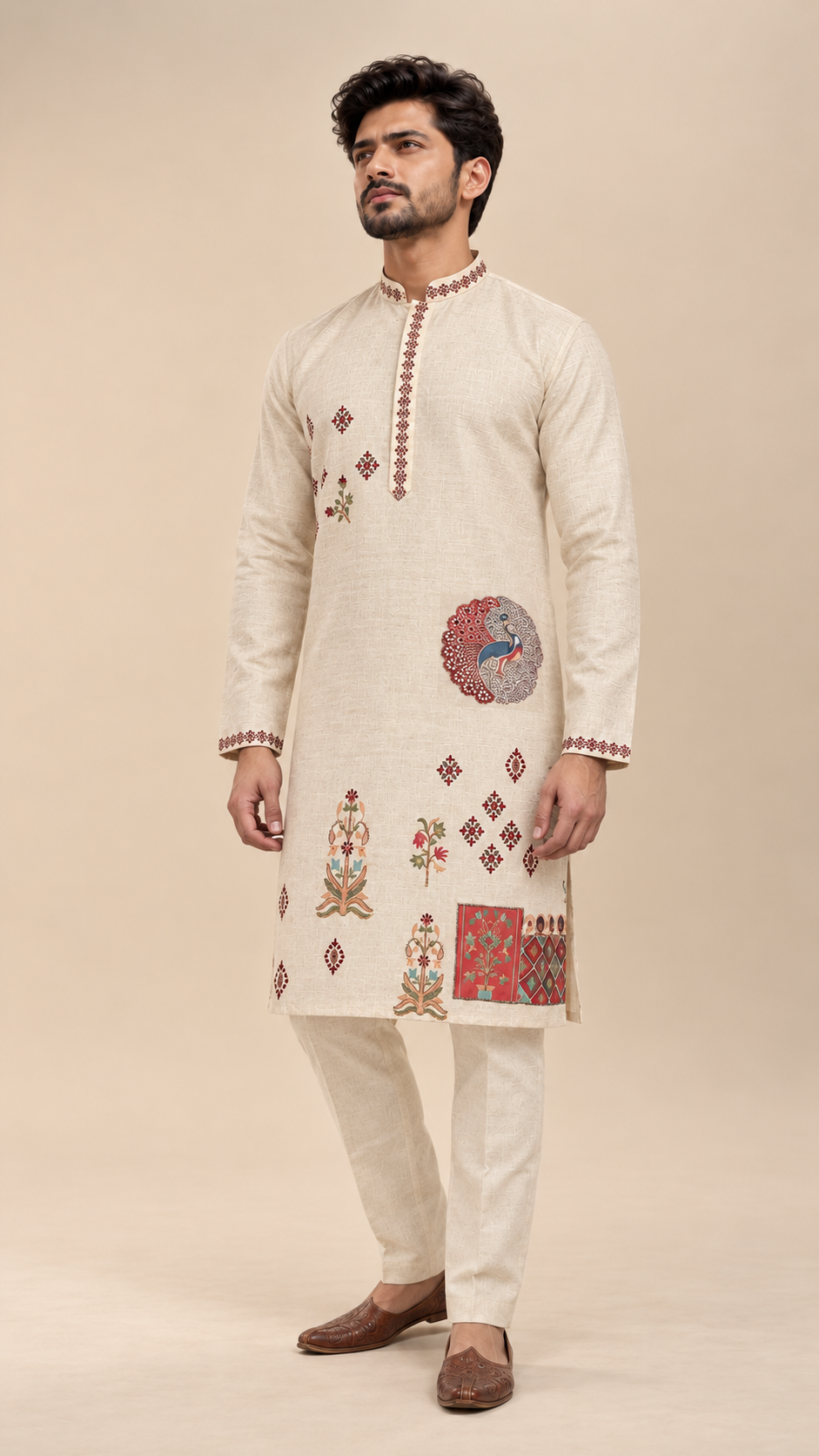 Heritage Peacock Kurta