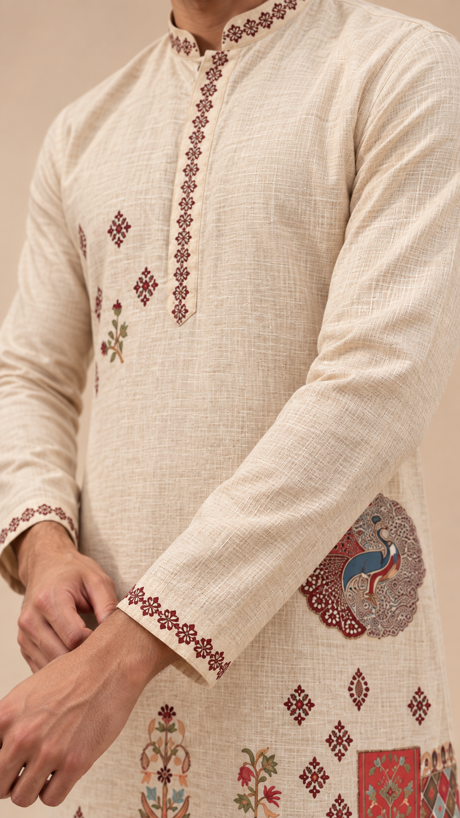 Heritage Peacock Kurta