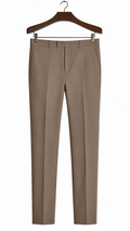 Camel Brown Merino Wool Blend Pant