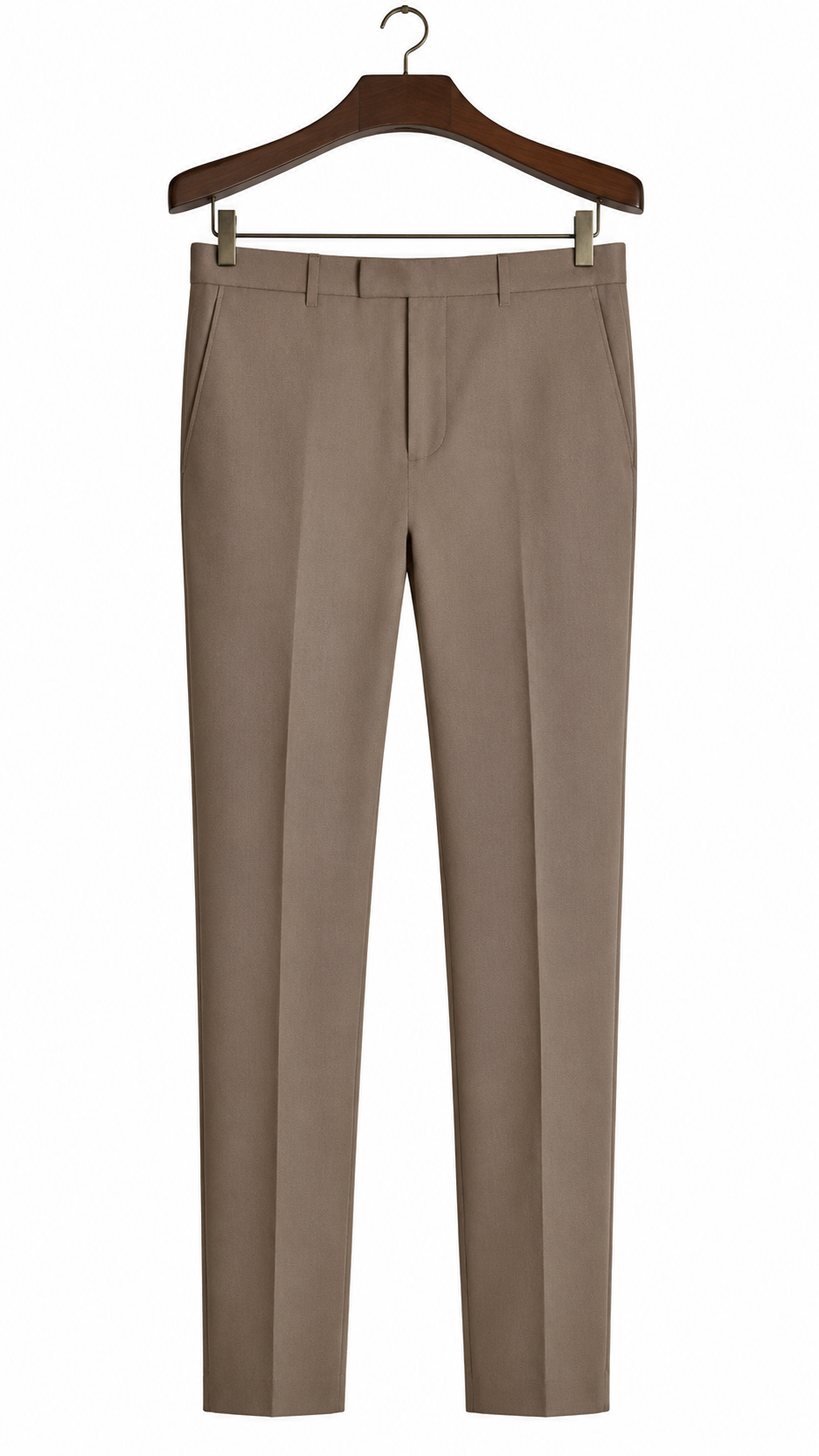 Camel Brown Merino Wool Blend Pant
