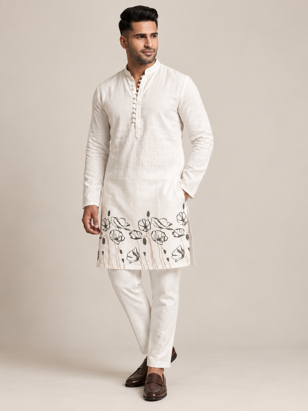 Floral Hem Kurta
