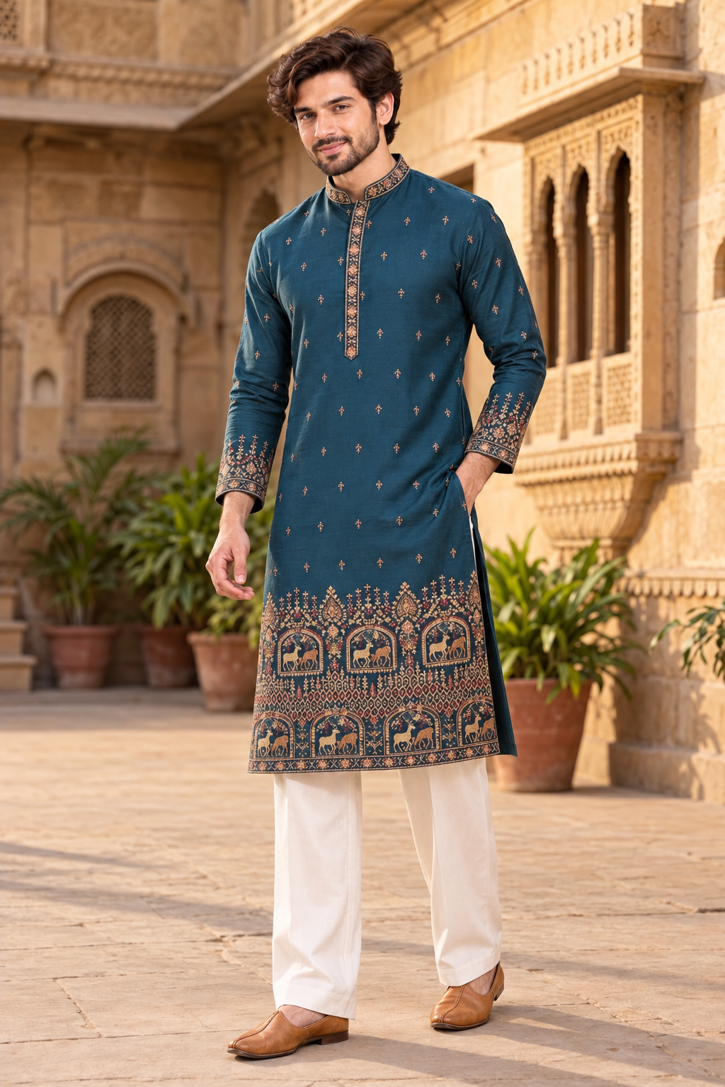 Royal Shikargah Festive Kurta