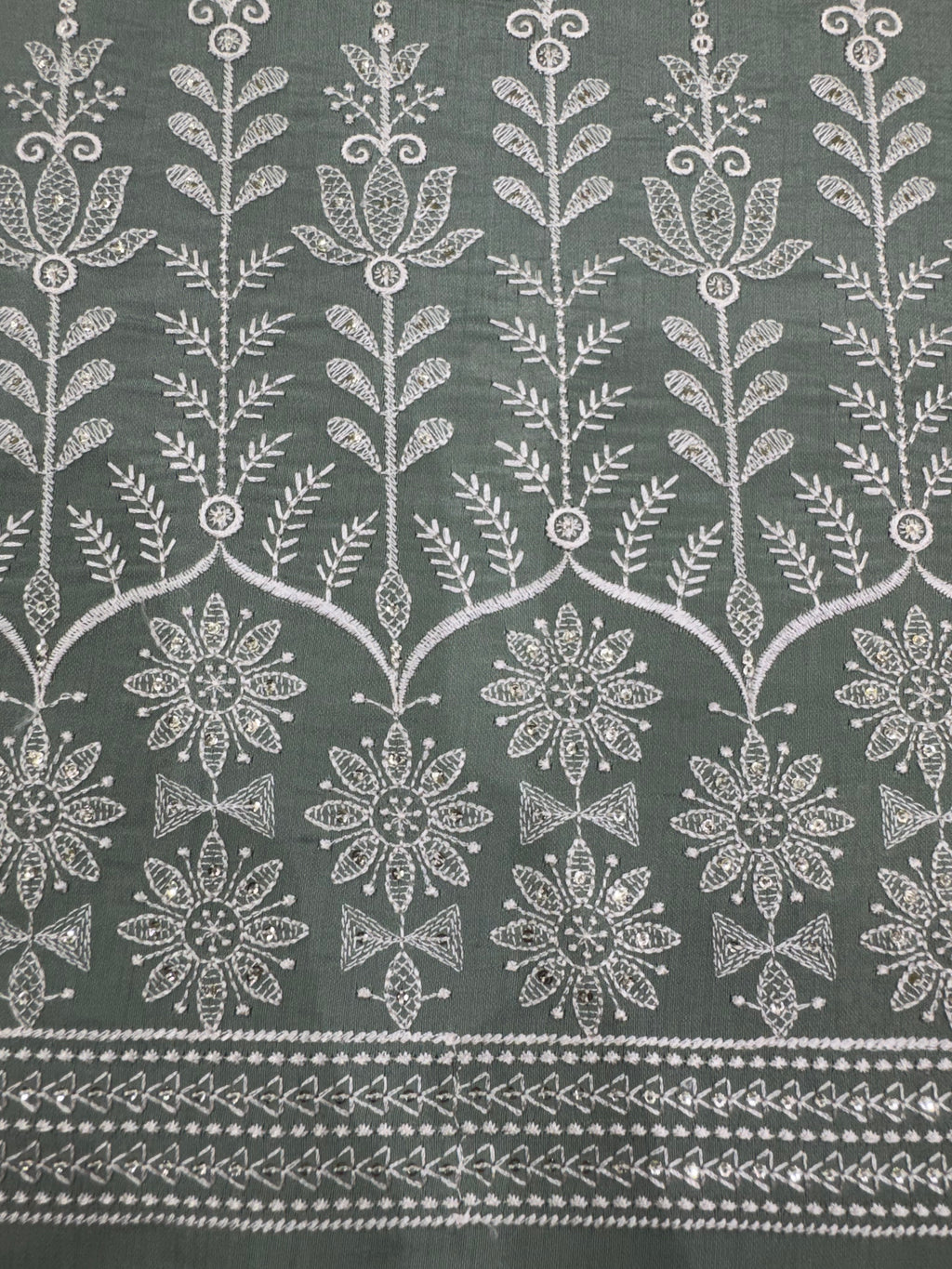 Mint Embroidered Daman Kurta