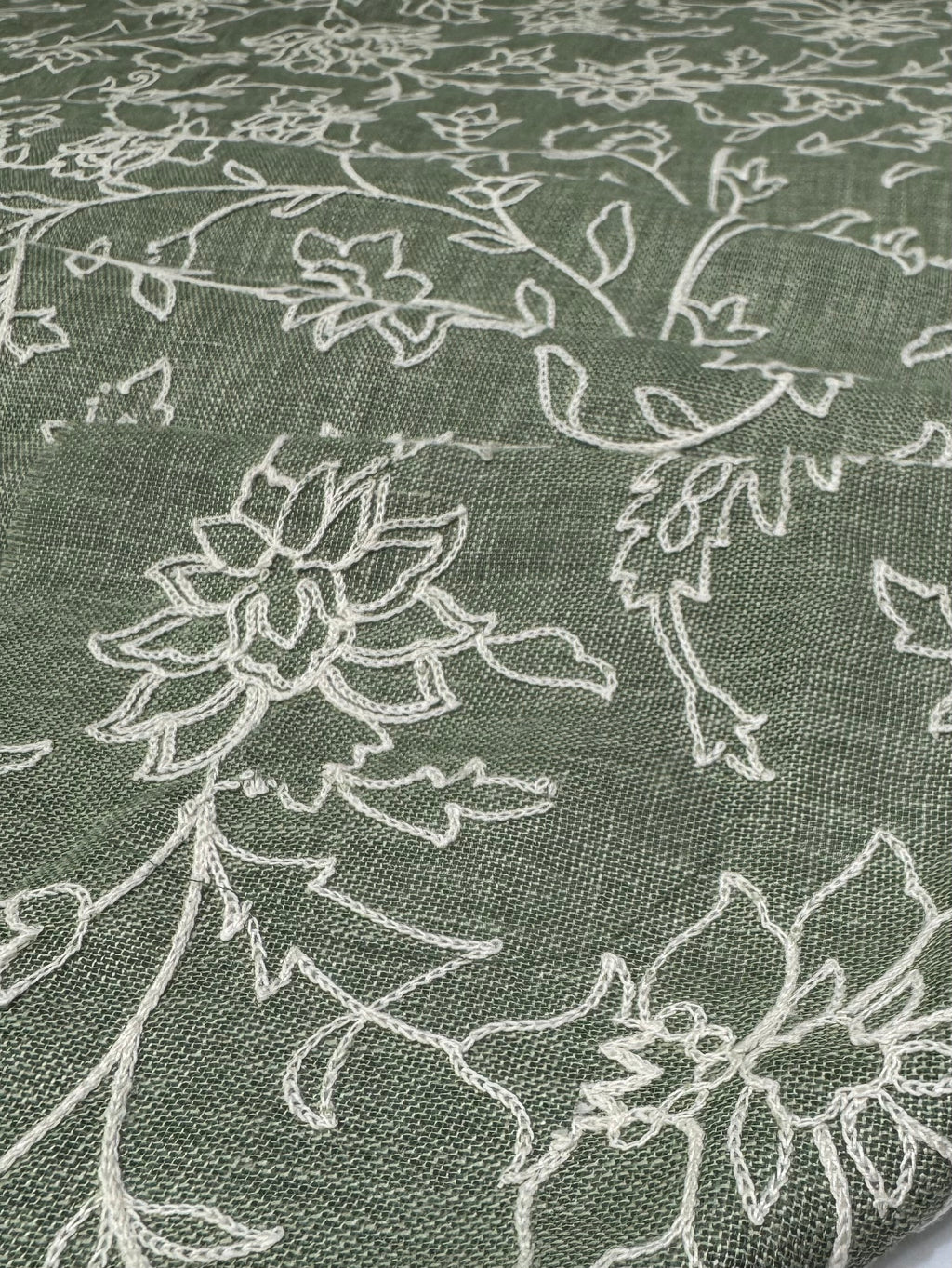 Soft Mint Vine-Traced Jacket