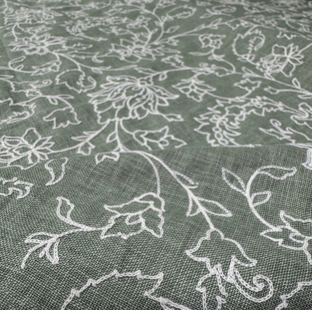 Soft Mint Vine-Traced Jacket