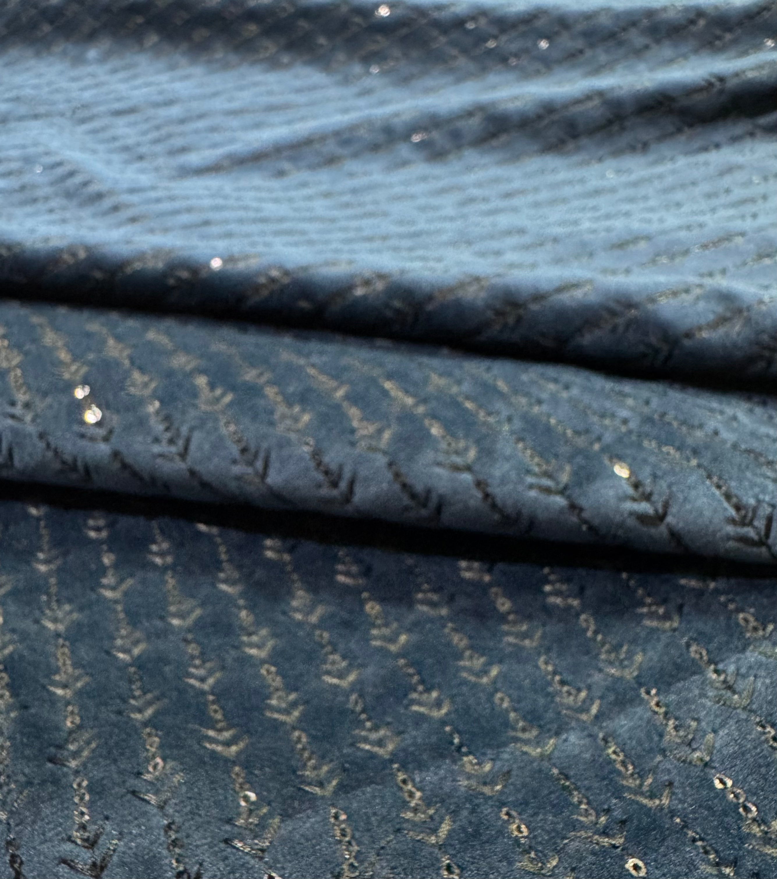 Royal Blue Rain-Drop Velvet Jacket