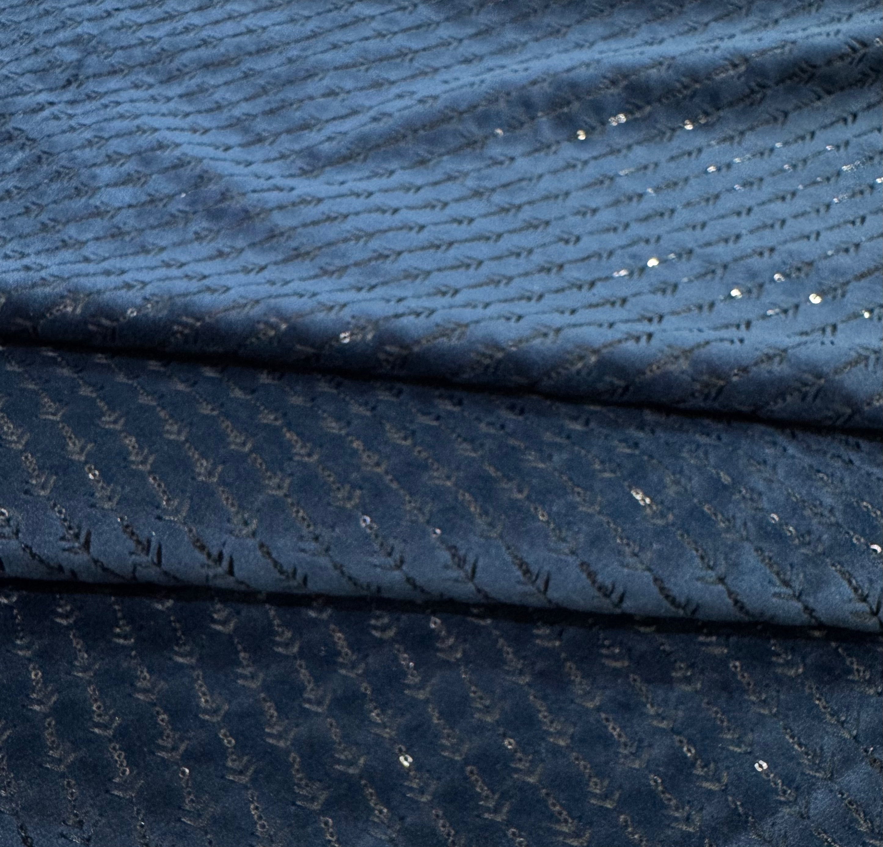 Royal Blue Rain-Drop Velvet Jacket