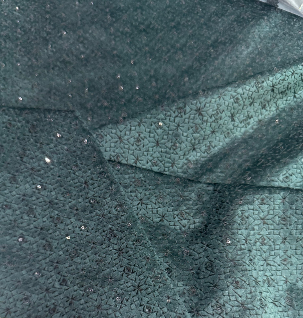 Emerald Starburst Embroidered Bandi
